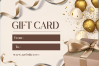 Elegant Gold Gift Card Template | Printable Holiday Voucher Design Poster